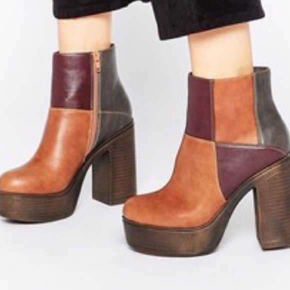 Steve Madden Shoes - Steve Madden Leather Gara Cognac Platform Boots